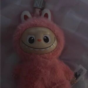 Pink Furry Monster Keychain